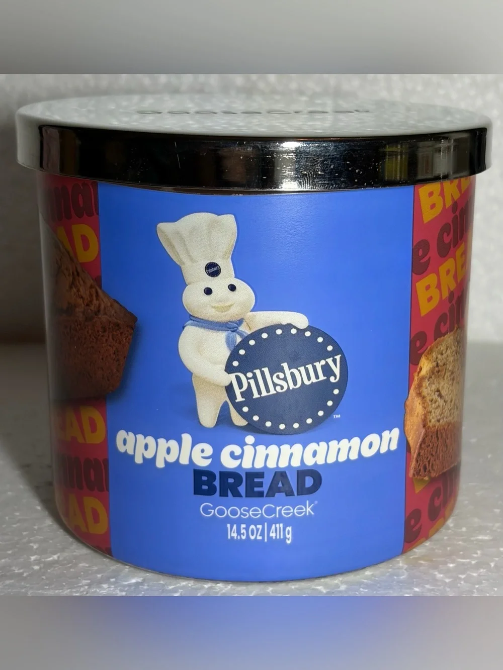 Goose Creek Pillsbury Apple Cinnamon Bread 3 Wick Candle 14.5 Oz